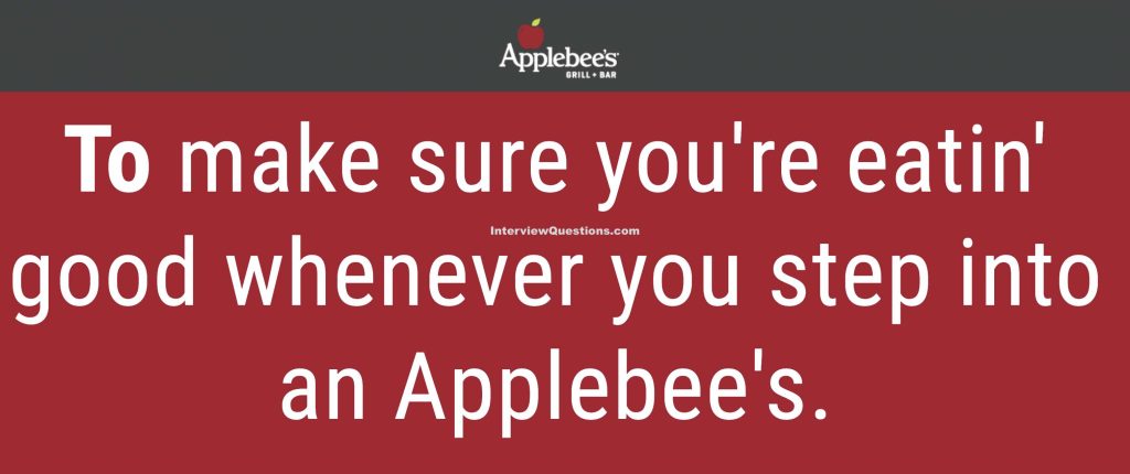 Applebee's Mission Statement