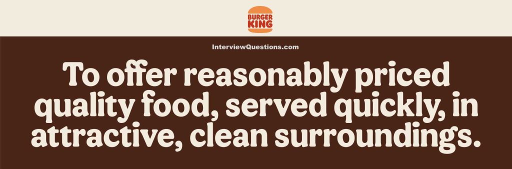 Burger King Mission Statement