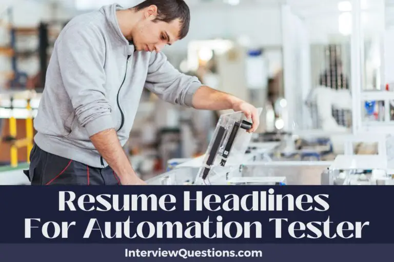 715 Resume Headlines For Automation Testers That Script Success