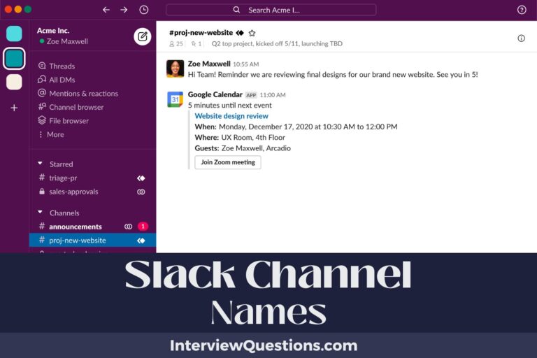 1591 Slack Channel Names To Thread Your Team Together