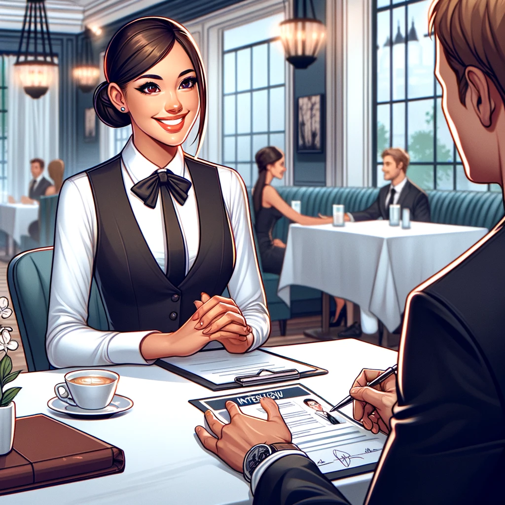 24 Answers To Why Do You Want To Be A Waitress 2024   Waitress Interview Illustration.webp