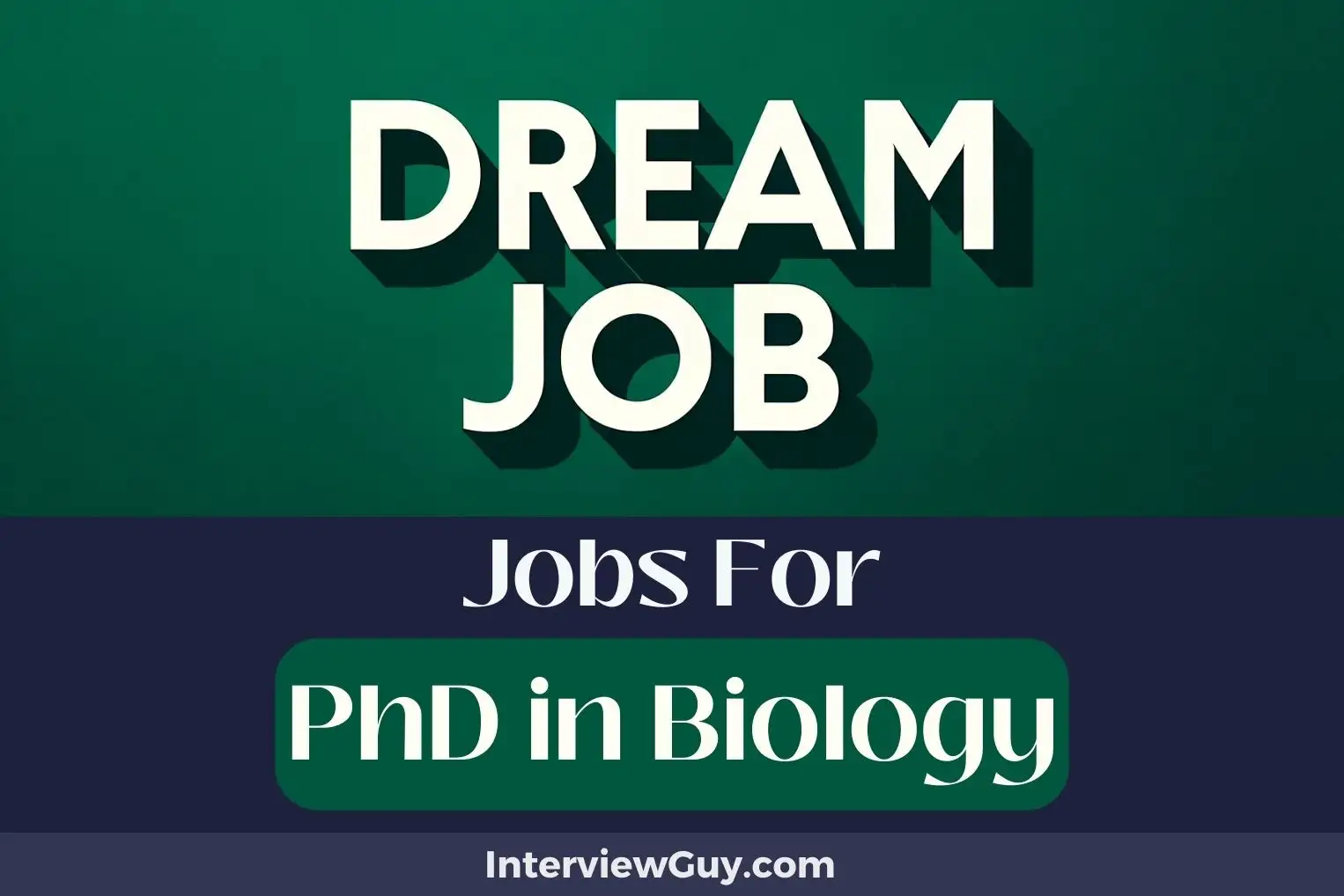 Jobs For PhD in Biology