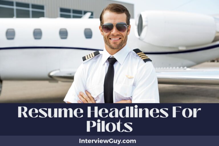 697 Resume Headlines for Pilots That Are Clear for Takeoff
