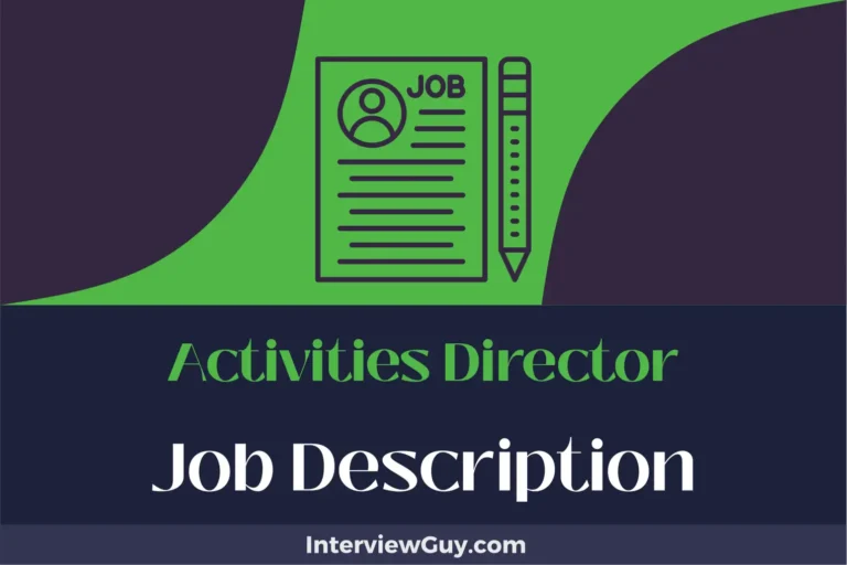 Activities Director Job Description [Updated for 2024]