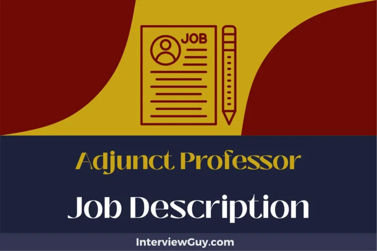 Adjunct Professor Job Description [Updated for 2024]