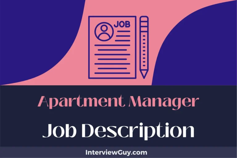Apartment Manager Job Description [Updated for 2024]