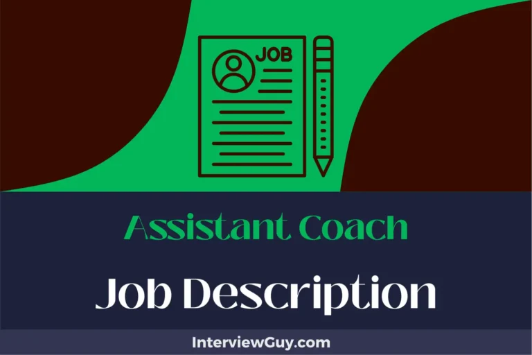 Assistant Coach Job Description [Updated for 2024]