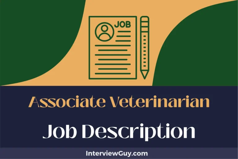 Associate Veterinarian Job Description [Updated for 2024]