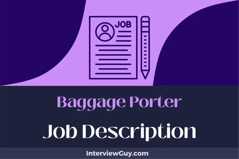 Baggage Porter Job Description [Updated for 2024]