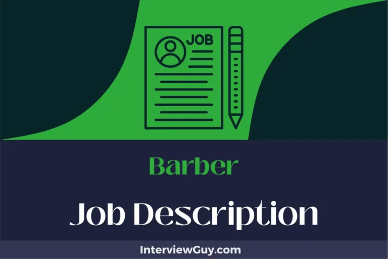 Barber Job Description [Updated for 2024]