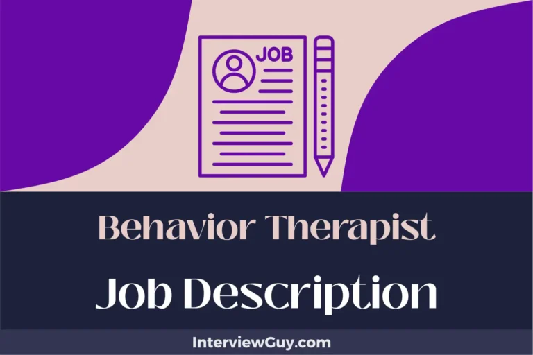 Behavior Therapist Job Description [Updated for 2024]
