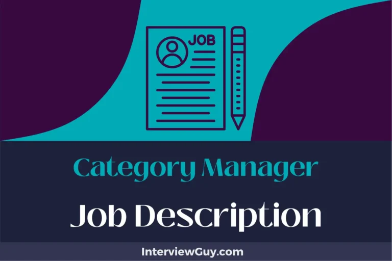 Category Manager Job Description [Updated for 2024]