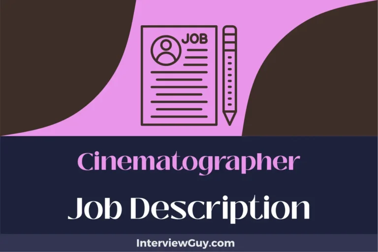 Cinematographer Job Description [Updated for 2025]