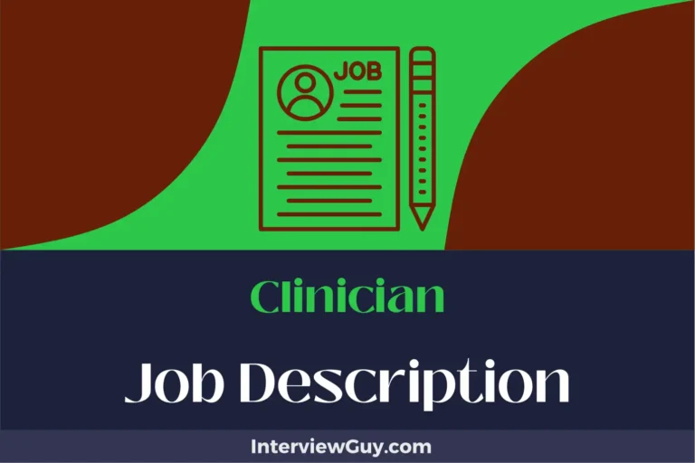 Clinician Job Description [Updated for 2024]