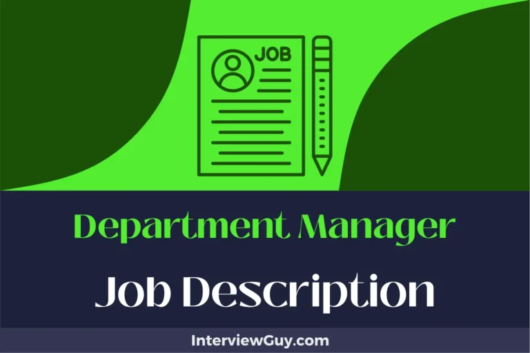 Department Manager Job Description [Updated for 2024]