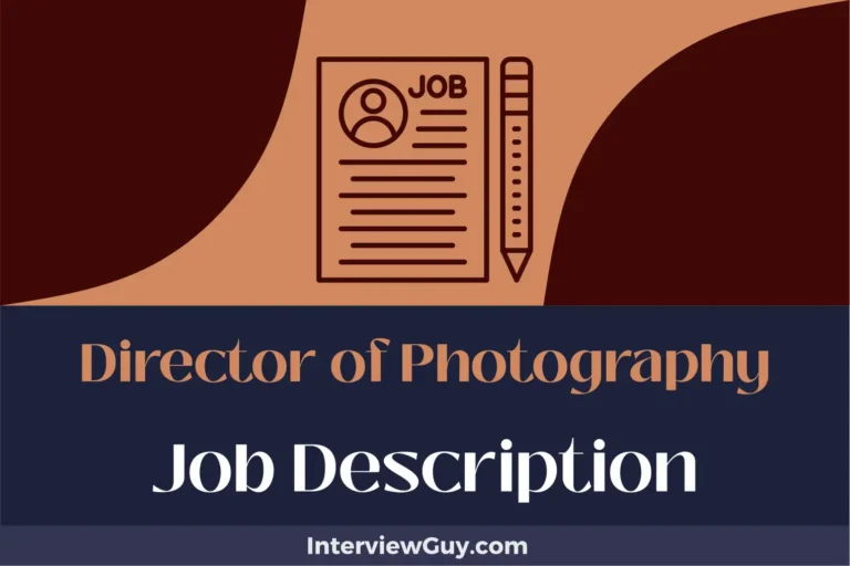 Director of Photography Job Description [Updated for 2025]