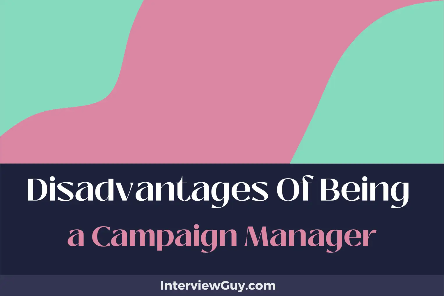 disadvantages of being a campaign manager