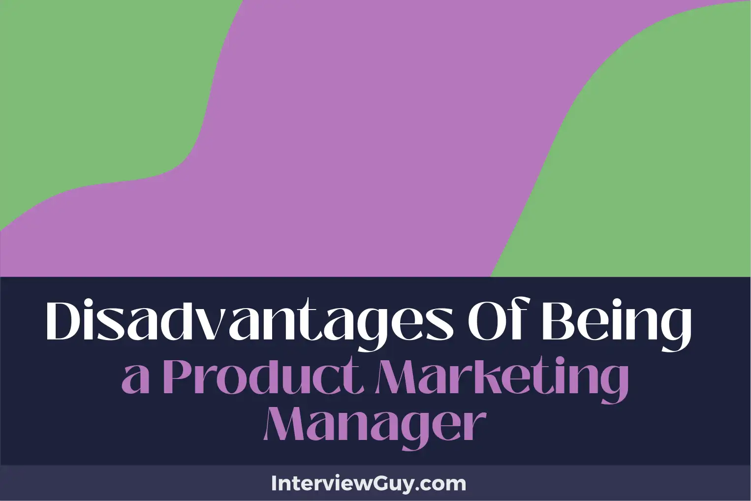 disadvantages of being a product marketing manager
