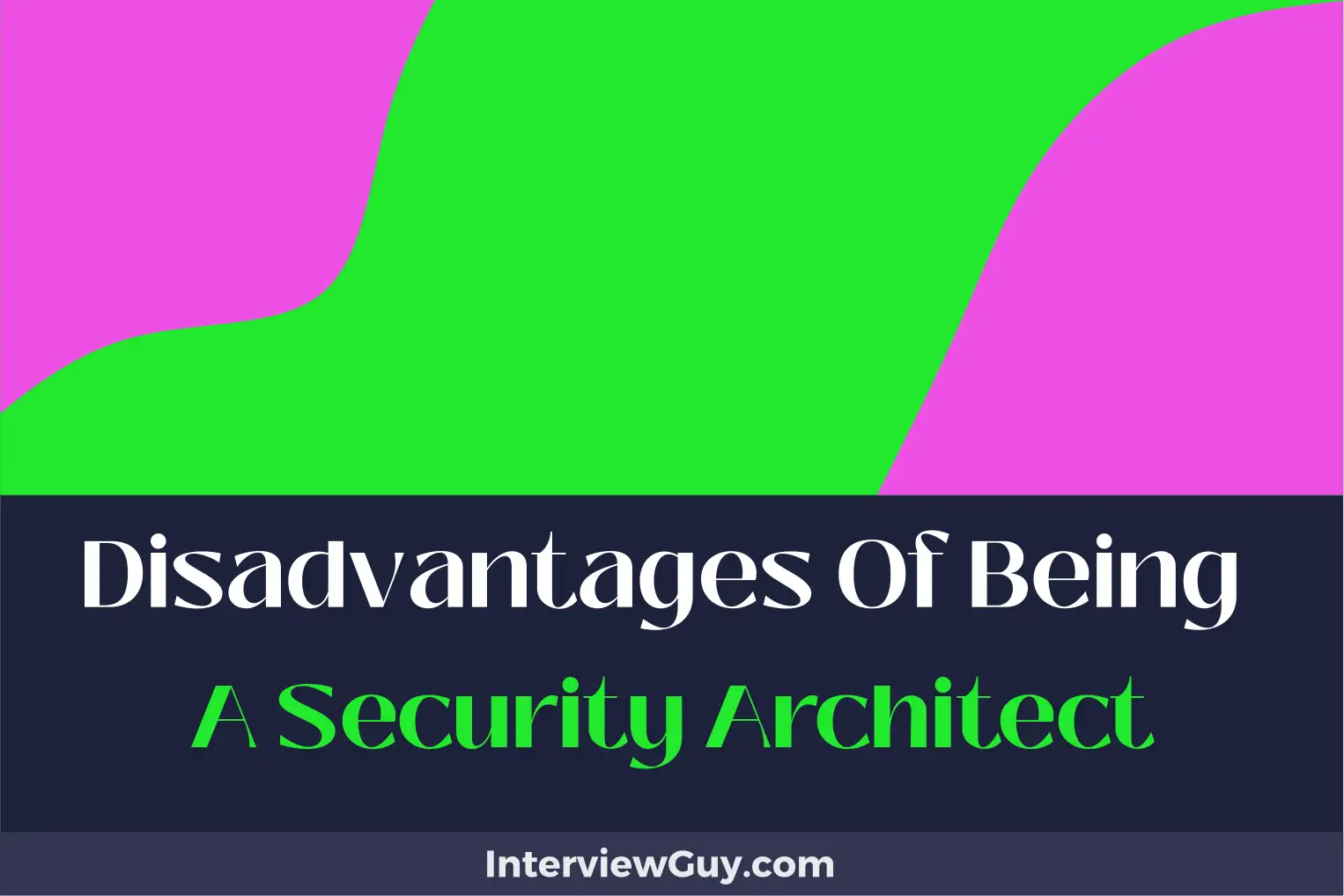 disadvantages of being a security architect