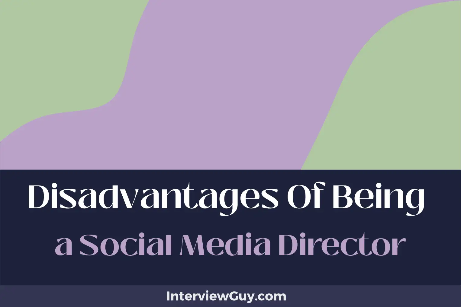 disadvantages of being a social media director