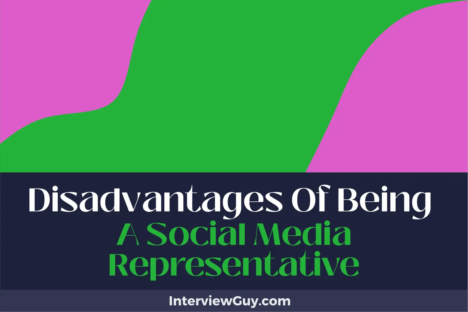 disadvantages of being a social media representative