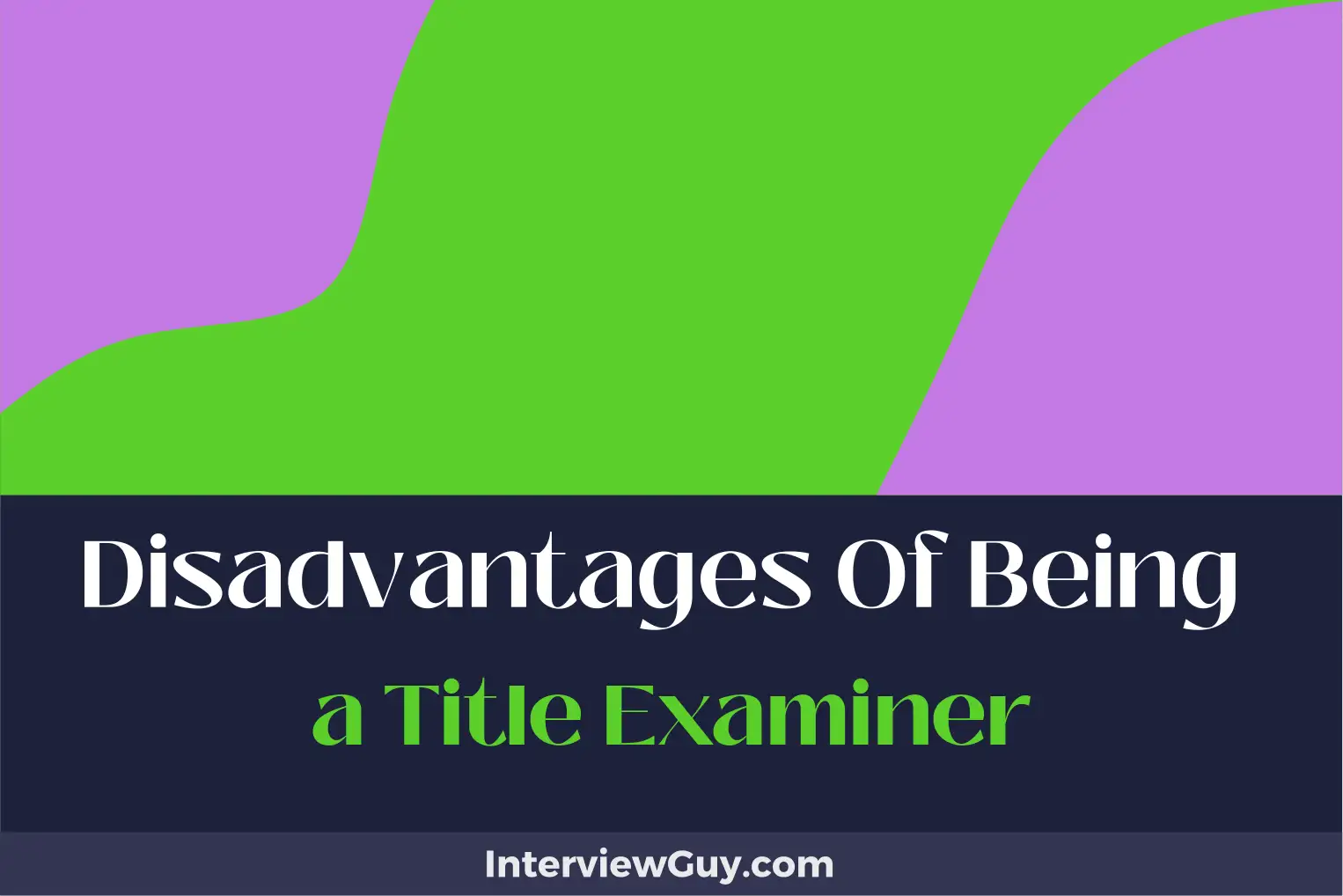 disadvantages of being a title