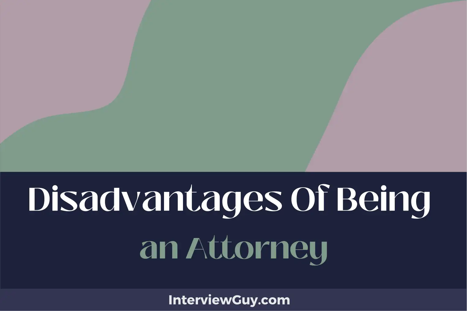 disadvantages of being an attorney