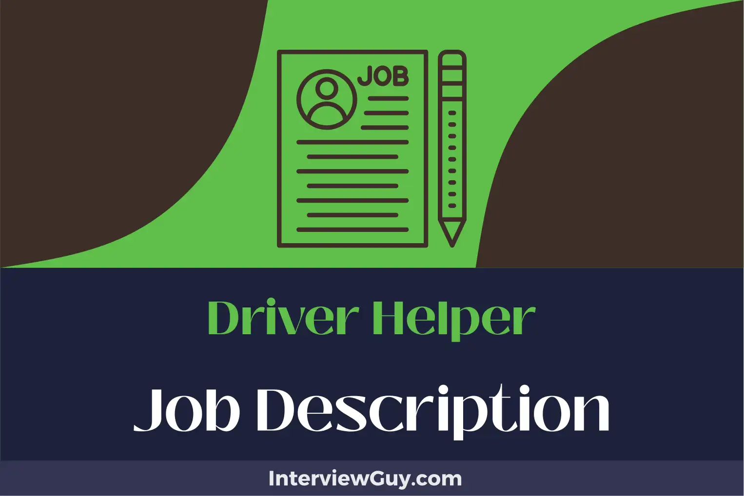 driver helper job description