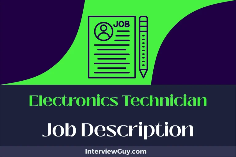Electronics Technician Job Description [Updated for 2024]