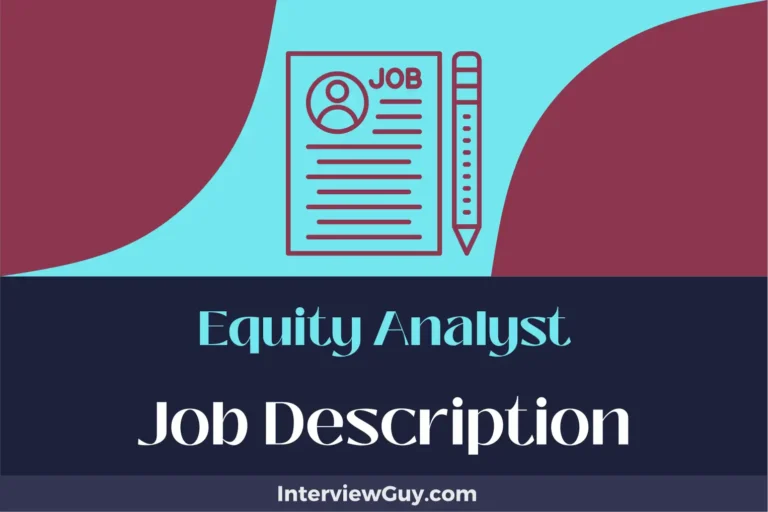 Equity Analyst Job Description [Updated for 2024]
