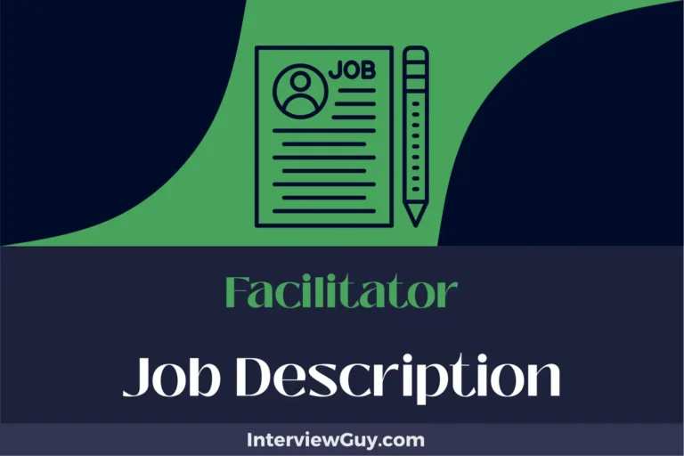 Facilitator Job Description [Updated for 2024]