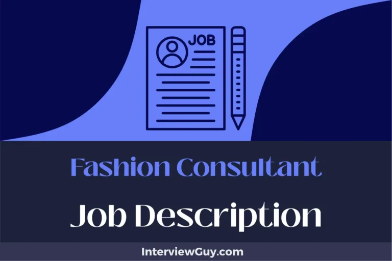 Fashion Consultant Job Description [Updated for 2024]