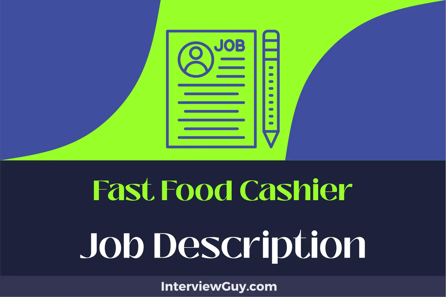 fast food cashier job description