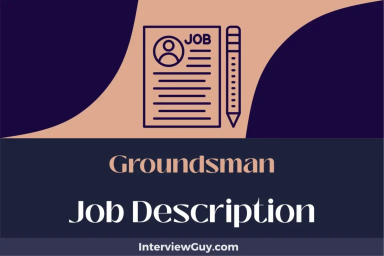 Groundsman Job Description [Updated for 2024]