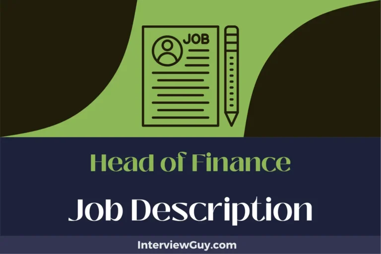 Head of Finance Job Description [Updated for 2024]