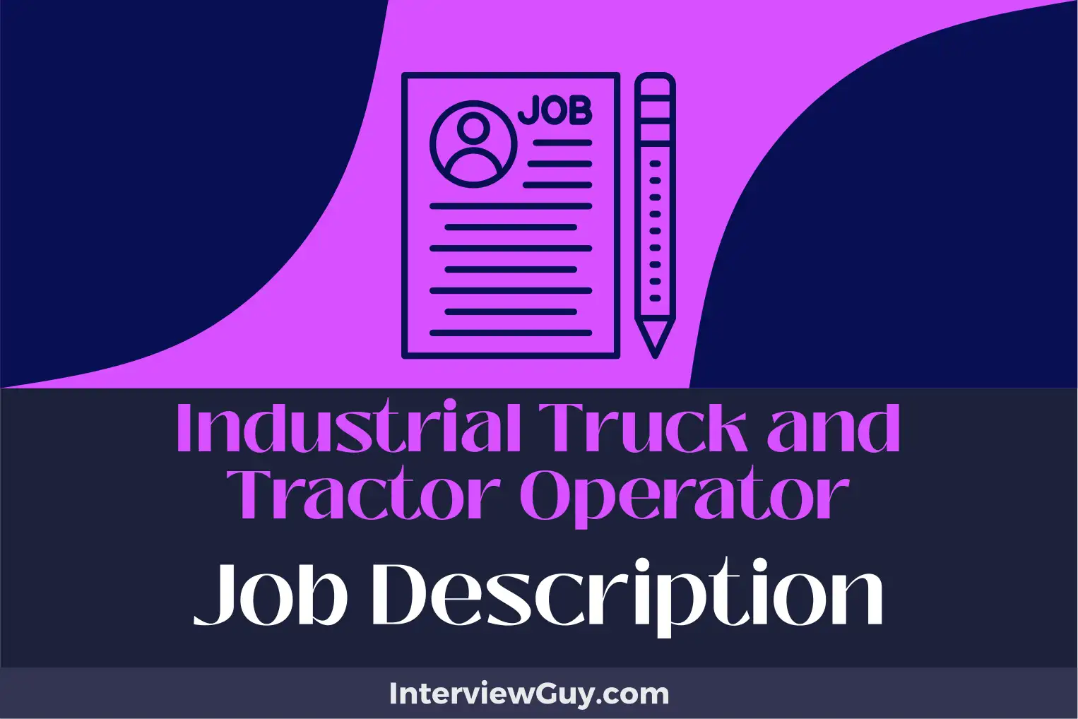 industrial truck and tractor operator job description
