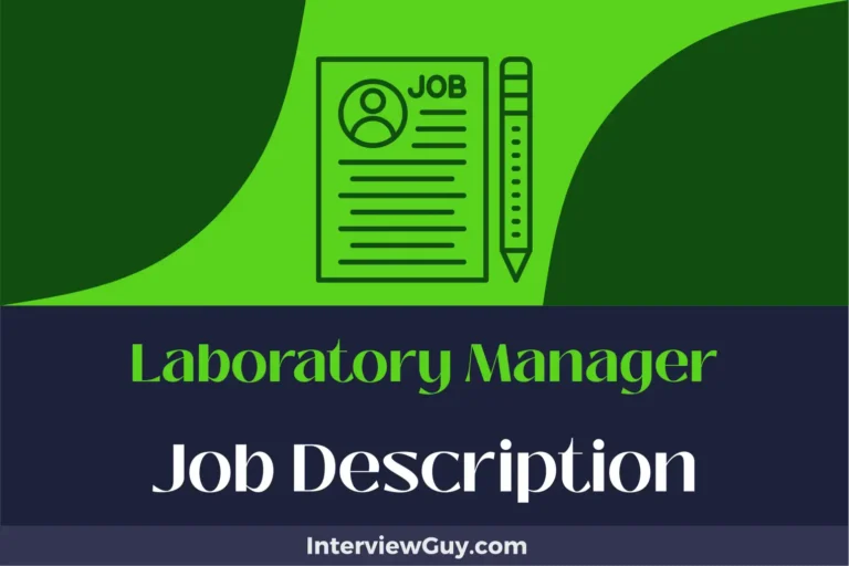 Laboratory Manager Job Description [Updated for 2024]
