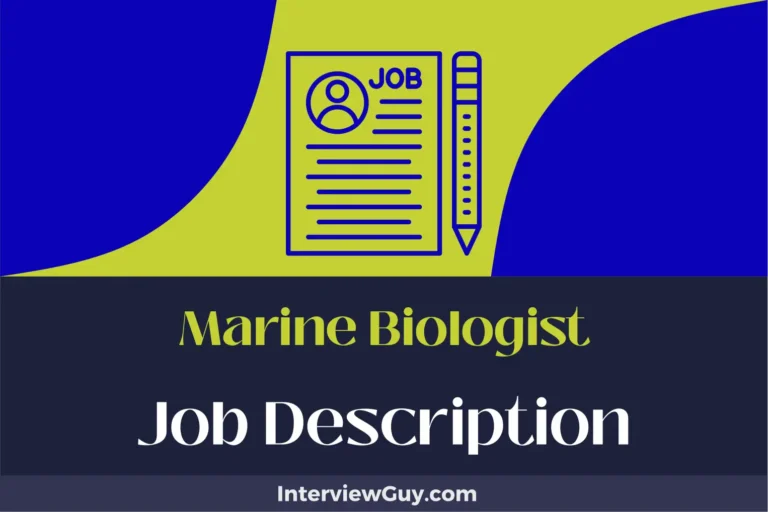 Marine Biologist Job Description [Updated for 2024]