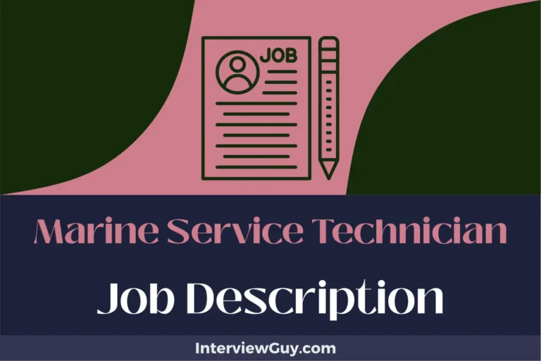 Marine Service Technician Job Description [Updated for 2024]