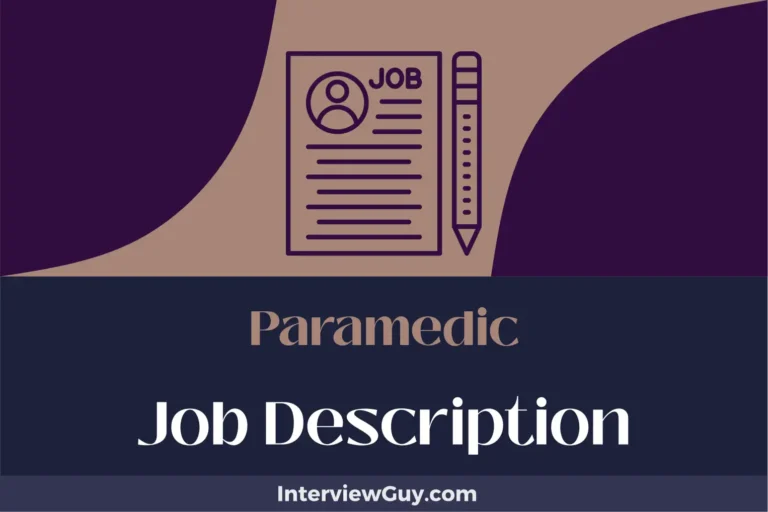 Paramedic Job Description [Updated for 2024]