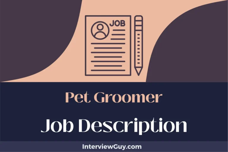 Pet Groomer Job Description [Updated for 2024]