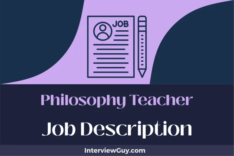 Philosophy Teacher Job Description [Updated for 2024]