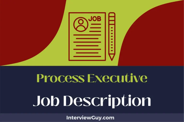 Process Executive Job Description [Updated for 2024]