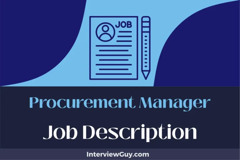 Procurement Manager Job Description [Updated for 2024]