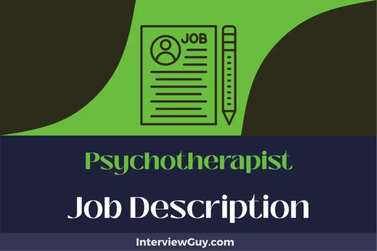 Psychotherapist Job Description [Updated for 2025]