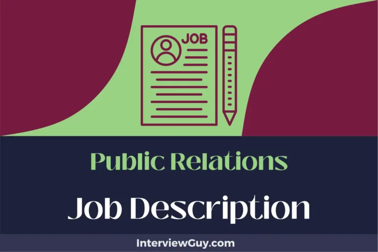 Public Relations Job Description [Updated for 2024]