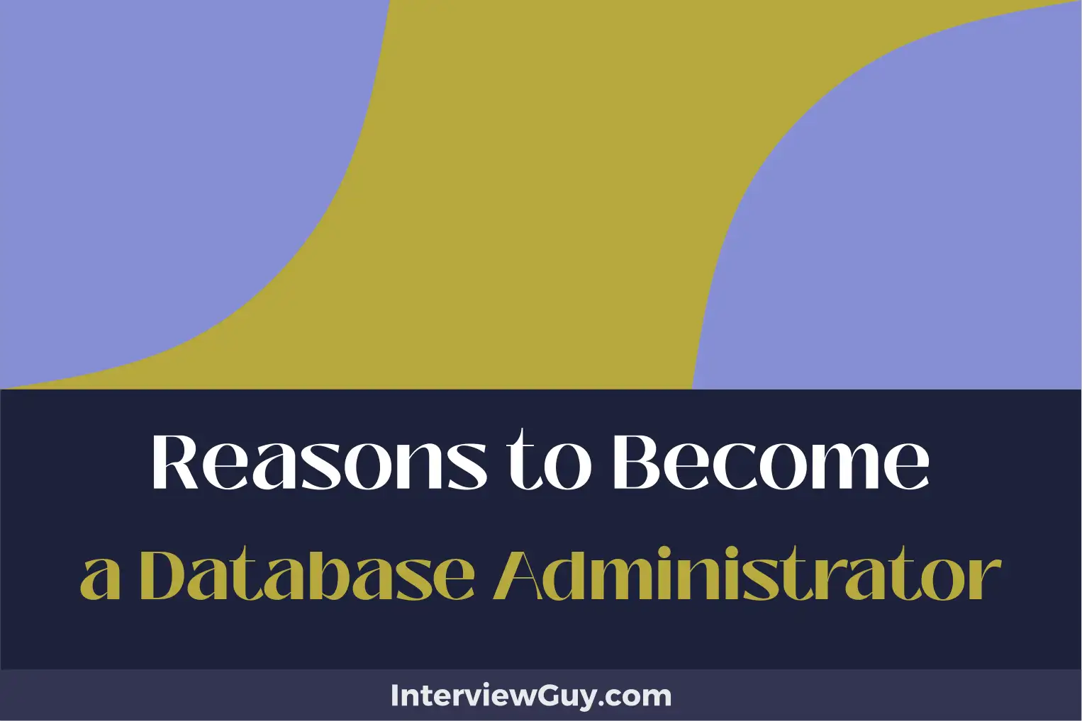 reasons to become a database administrator