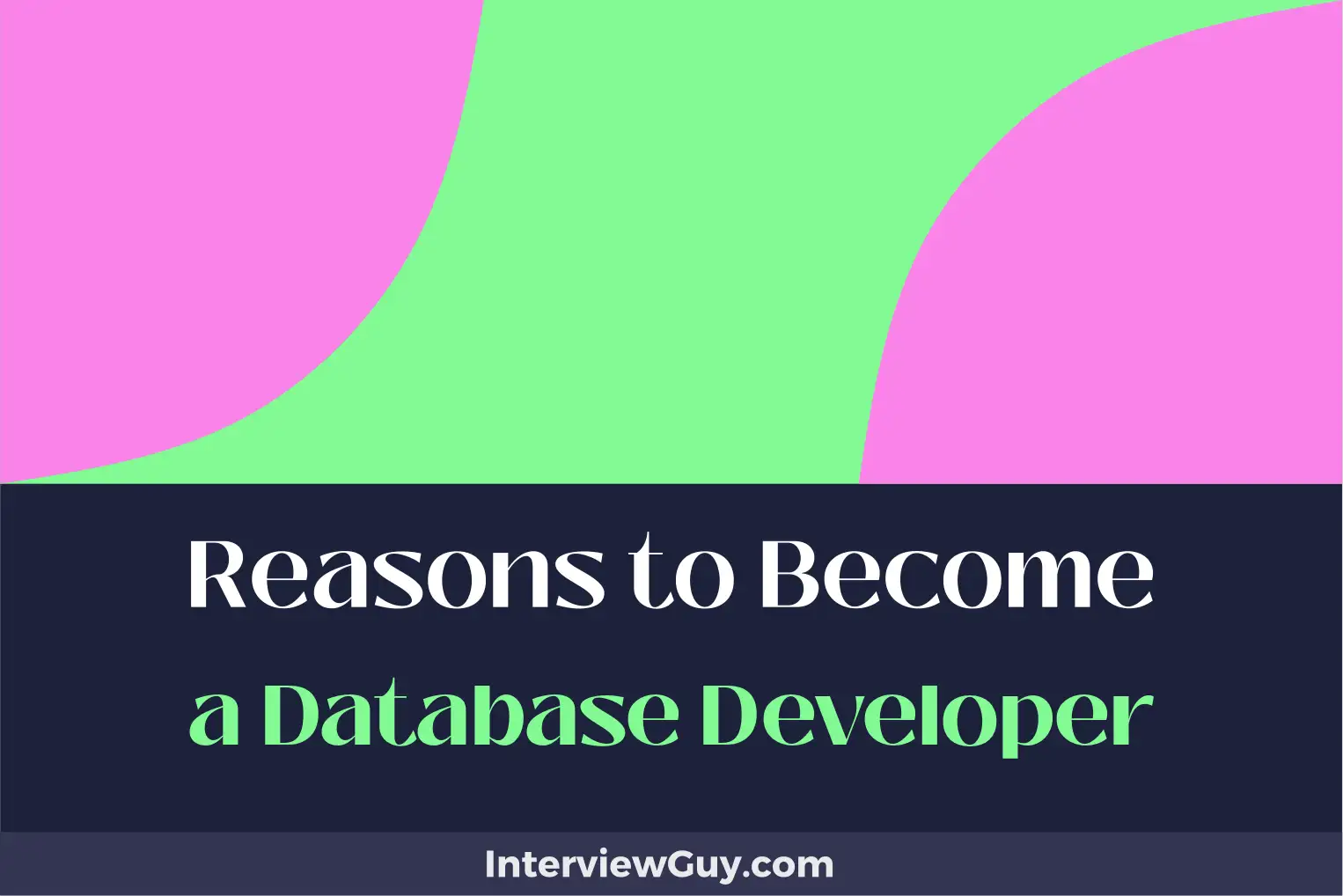 reasons to become a database developer