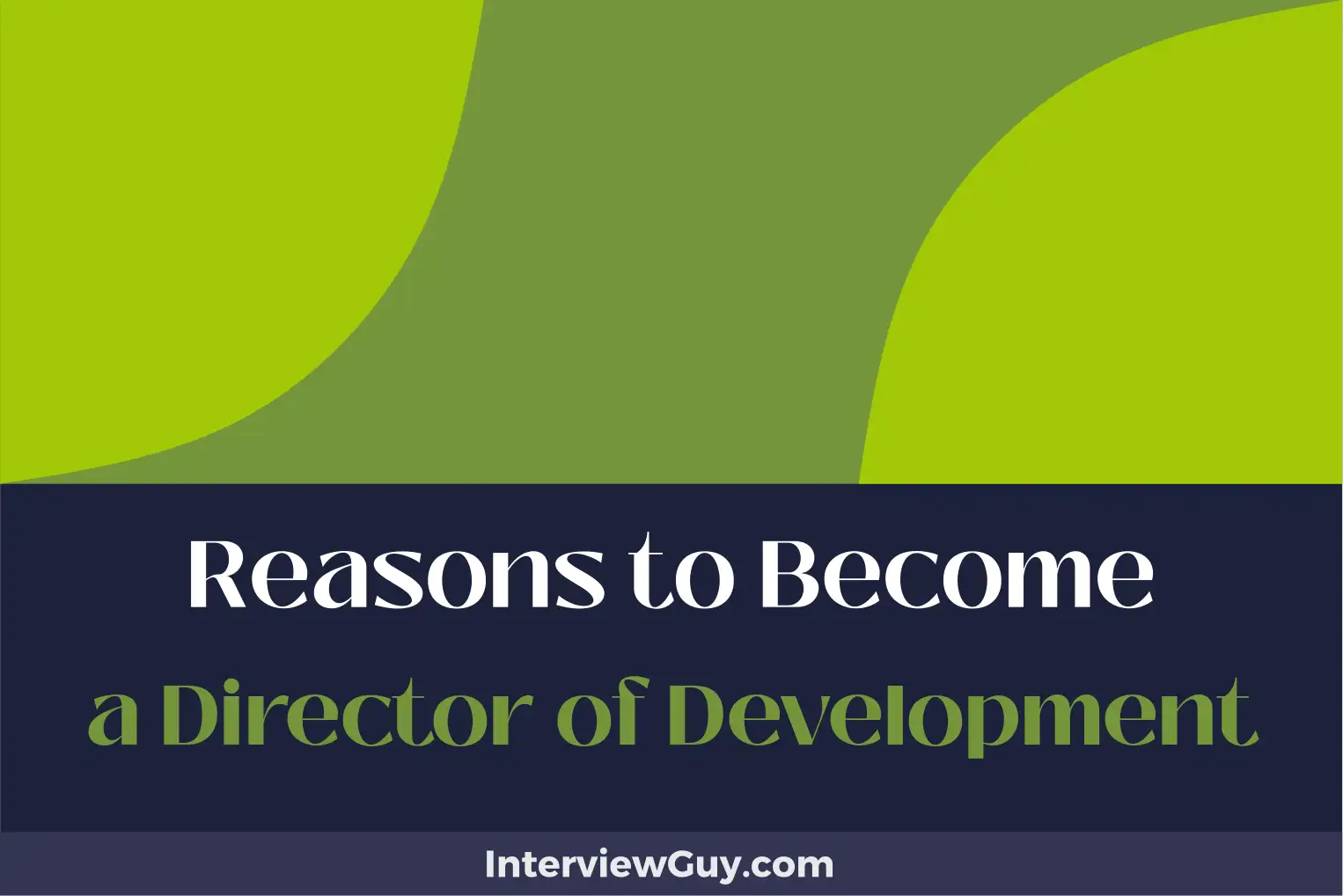 reasons to become a director of development