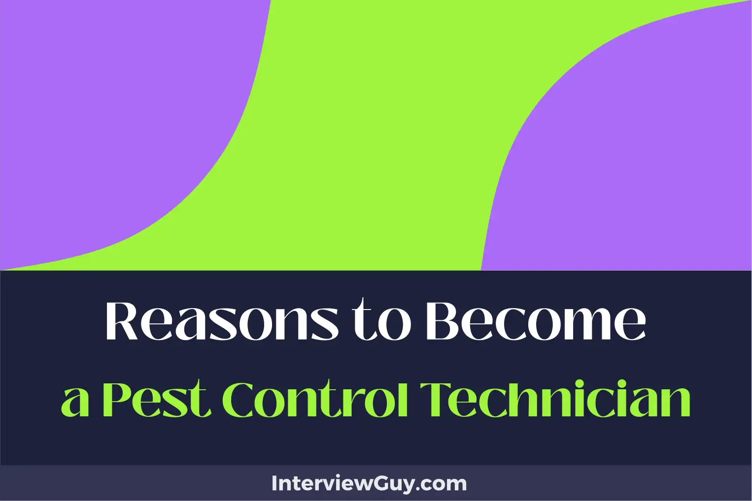 reasons to become a pest control technician